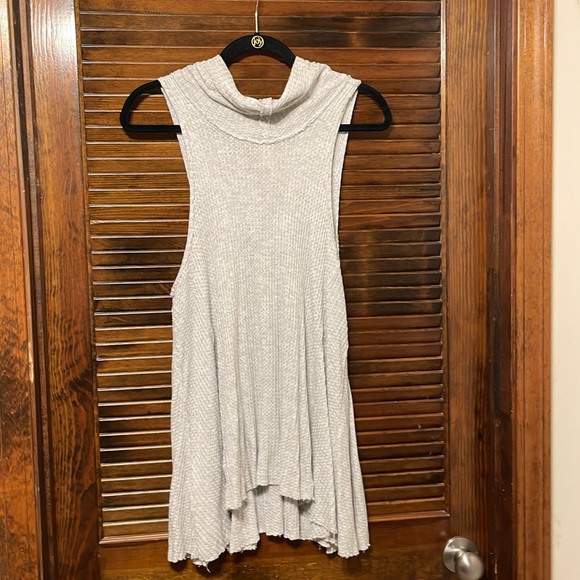 Free People Grey Swing It Cowl Neck Sleeveless Top - Picture 9 of 9